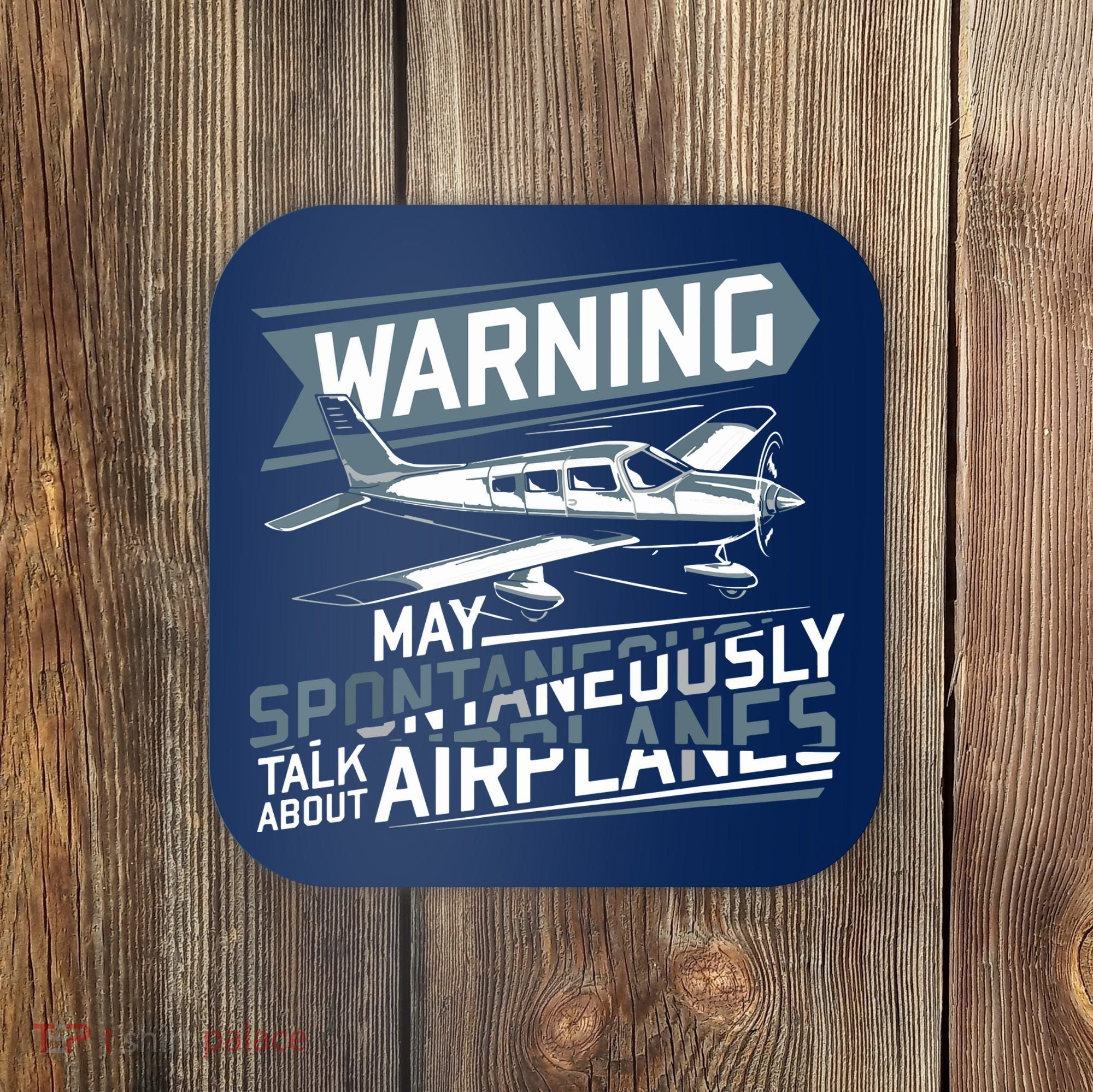 Airplane Lover Men Boy Kids Aviation Pilot Coaster