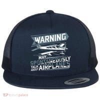 Airplane Lover Men Boy Kids Aviation Pilot Flat Bill Trucker Hat thumb 0