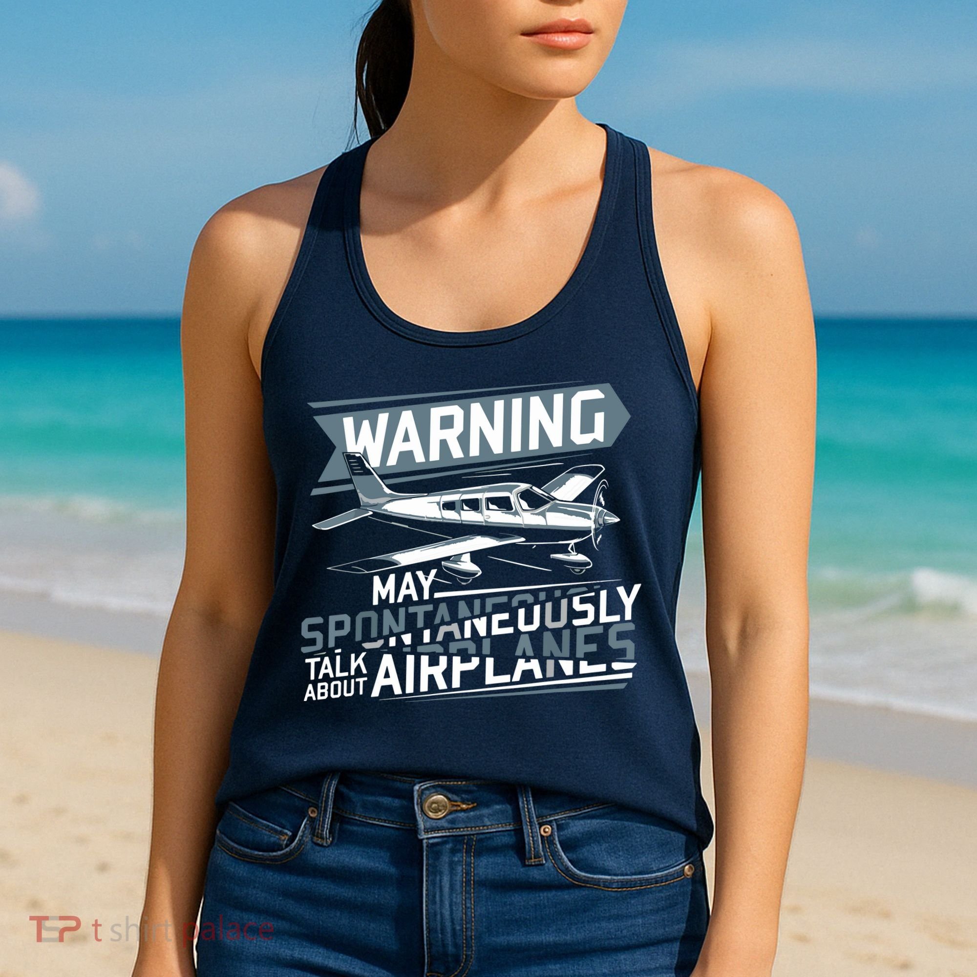 Airplane Lover Men Boy Kids Aviation Pilot Women's Tank Top