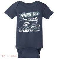 Airplane Lover Men Boy Kids Aviation Pilot Baby Bodysuit thumb 0