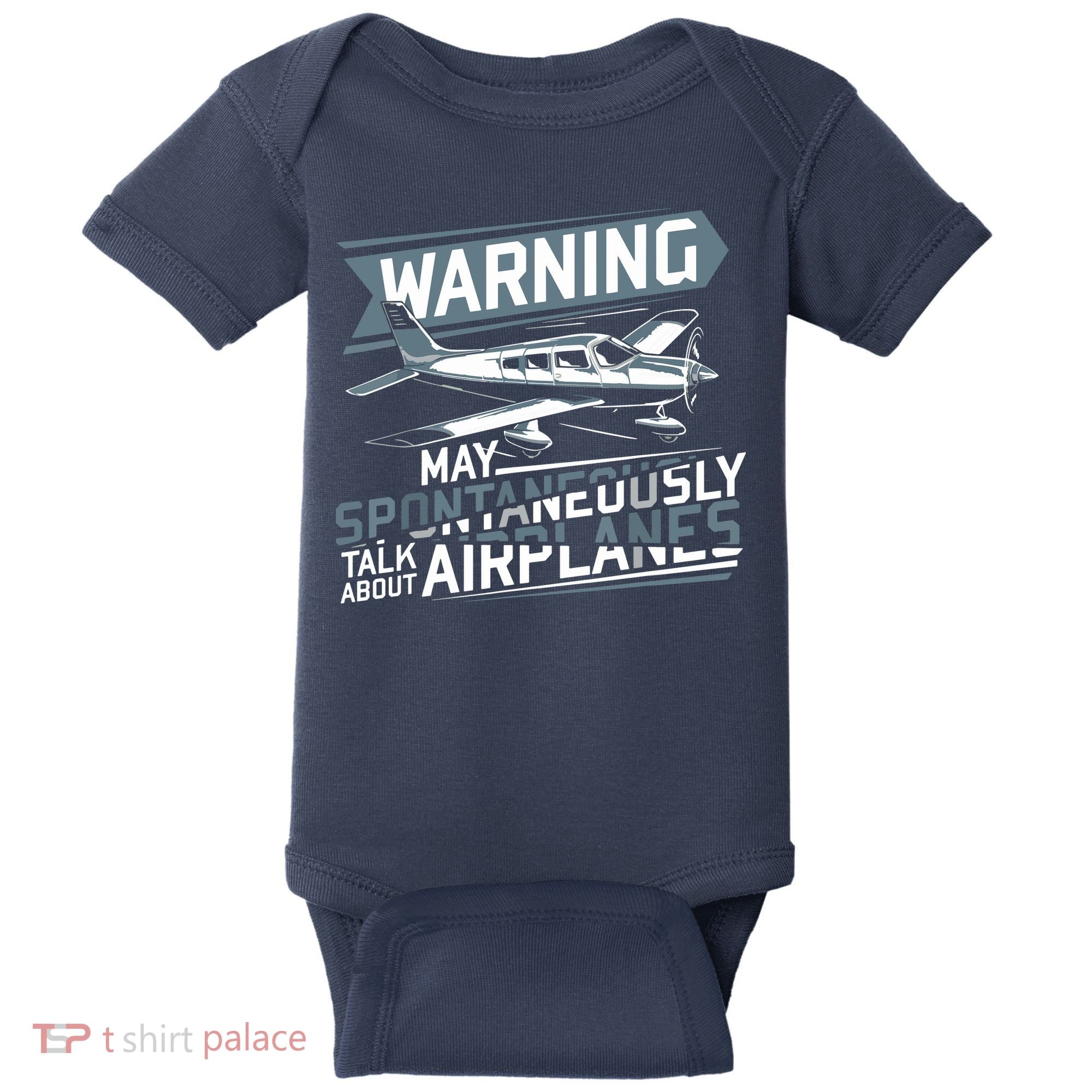 Airplane Lover Men Boy Kids Aviation Pilot Baby Bodysuit