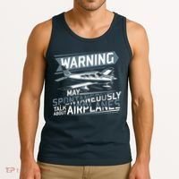 Airplane Lover Men Boy Kids Aviation Pilot Tank Top thumb 3