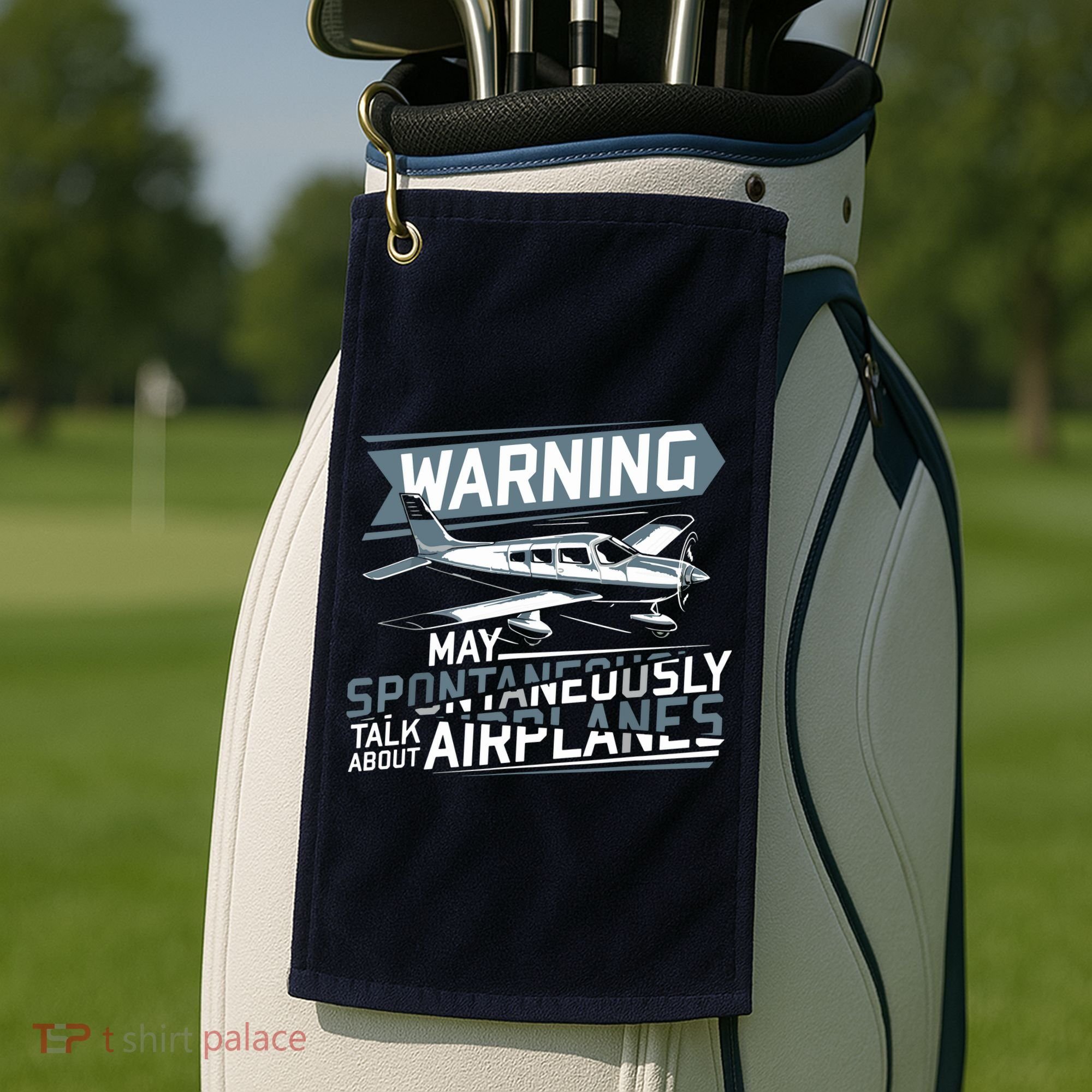 Airplane Lover Men Boy Kids Aviation Pilot Golf Towel