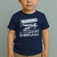 Airplane Lover Men Boy Kids Aviation Pilot Toddler T-Shirt thumb 2