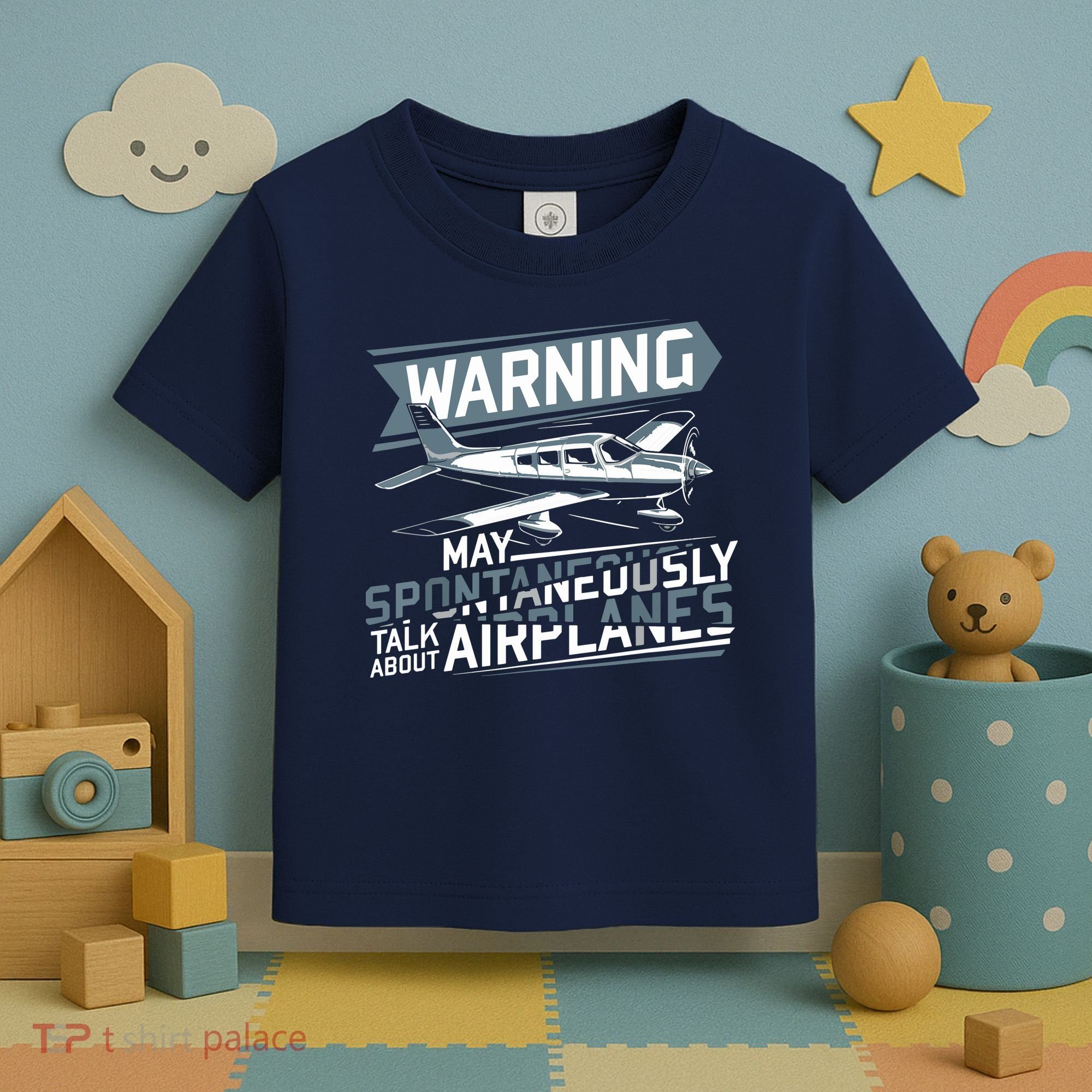 Airplane Lover Men Boy Kids Aviation Pilot Toddler T-Shirt