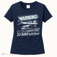 Airplane Lover Men Boy Kids Aviation Pilot Women's T-Shirt thumb 0