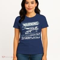 Airplane Lover Men Boy Kids Aviation Pilot Women's T-Shirt thumb 4