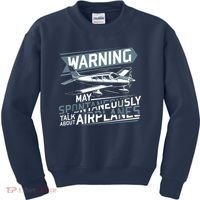 Airplane Lover Men Boy Kids Aviation Pilot Kids Sweatshirt thumb 0