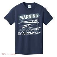 Airplane Lover Men Boy Kids Aviation Pilot Kids T-Shirt thumb 0