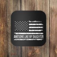 Awesome Like My Daughter Retro Man Funny Fathers Day Dad Coaster thumb 0