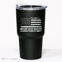 Awesome Like My Daughter Retro Man Funny Fathers Day Dad Tumbler thumb 0