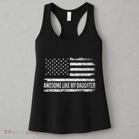 Awesome Like My Daughter Retro Man Funny Fathers Day Dad Women's Tank Top thumb 3