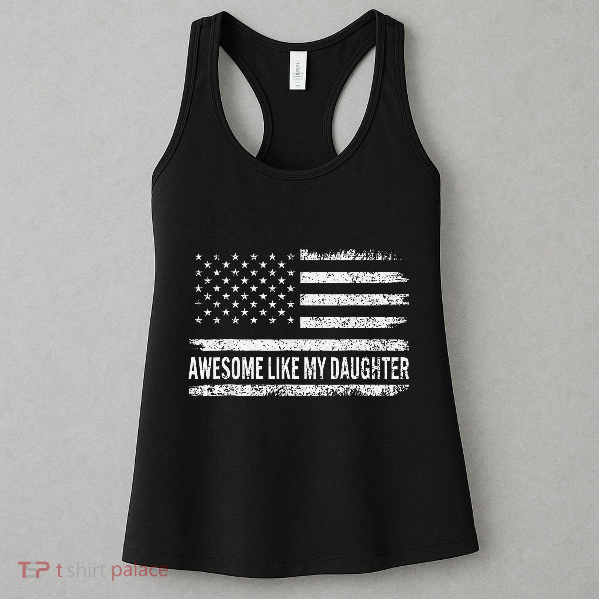 Awesome Like My Daughter Retro Man Funny Fathers Day Dad Women's Tank Top