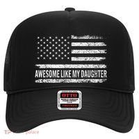 Awesome Like My Daughter Retro Man Funny Fathers Day Dad Hat thumb 0