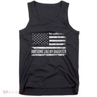 Awesome Like My Daughter Retro Man Funny Fathers Day Dad Tank Top thumb 0