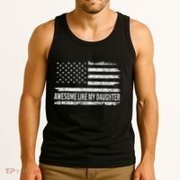 Awesome Like My Daughter Retro Man Funny Fathers Day Dad Tank Top thumb 3