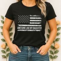 Awesome Like My Daughter Retro Man Funny Fathers Day Dad Women's T-Shirt thumb 2