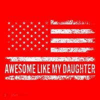 Awesome Like My Daughter Retro Man Funny Fathers Day Dad Santa Hat thumb 1