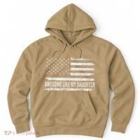 Awesome Like My Daughter Retro Man Funny Fathers Day Dad Hoodie thumb 0