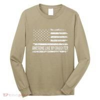 Awesome Like My Daughter Retro Man Funny Fathers Day Dad Long Sleeve Shirt thumb 0