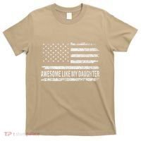 Awesome Like My Daughter Retro Man Funny Fathers Day Dad T-Shirt thumb 0