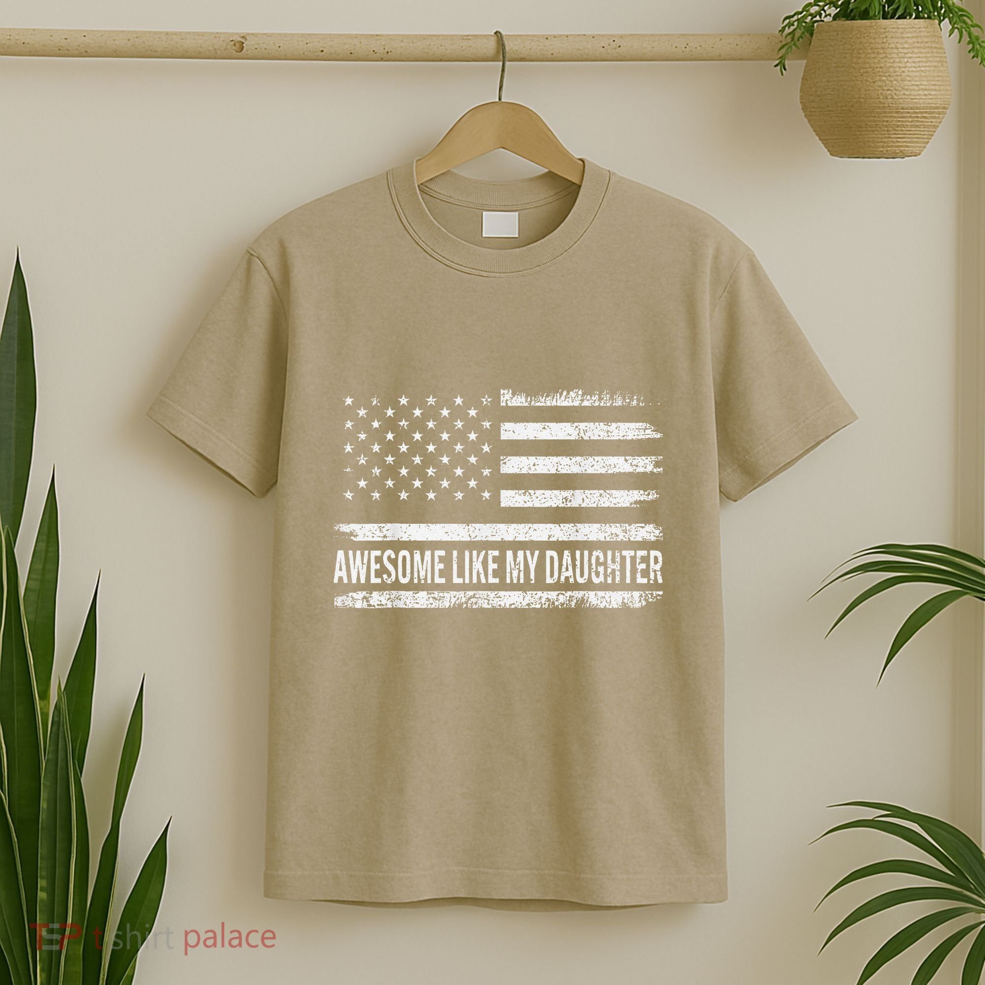 Awesome Like My Daughter Retro Man Funny Fathers Day Dad T-Shirt