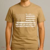 Awesome Like My Daughter Retro Man Funny Fathers Day Dad T-Shirt thumb 3