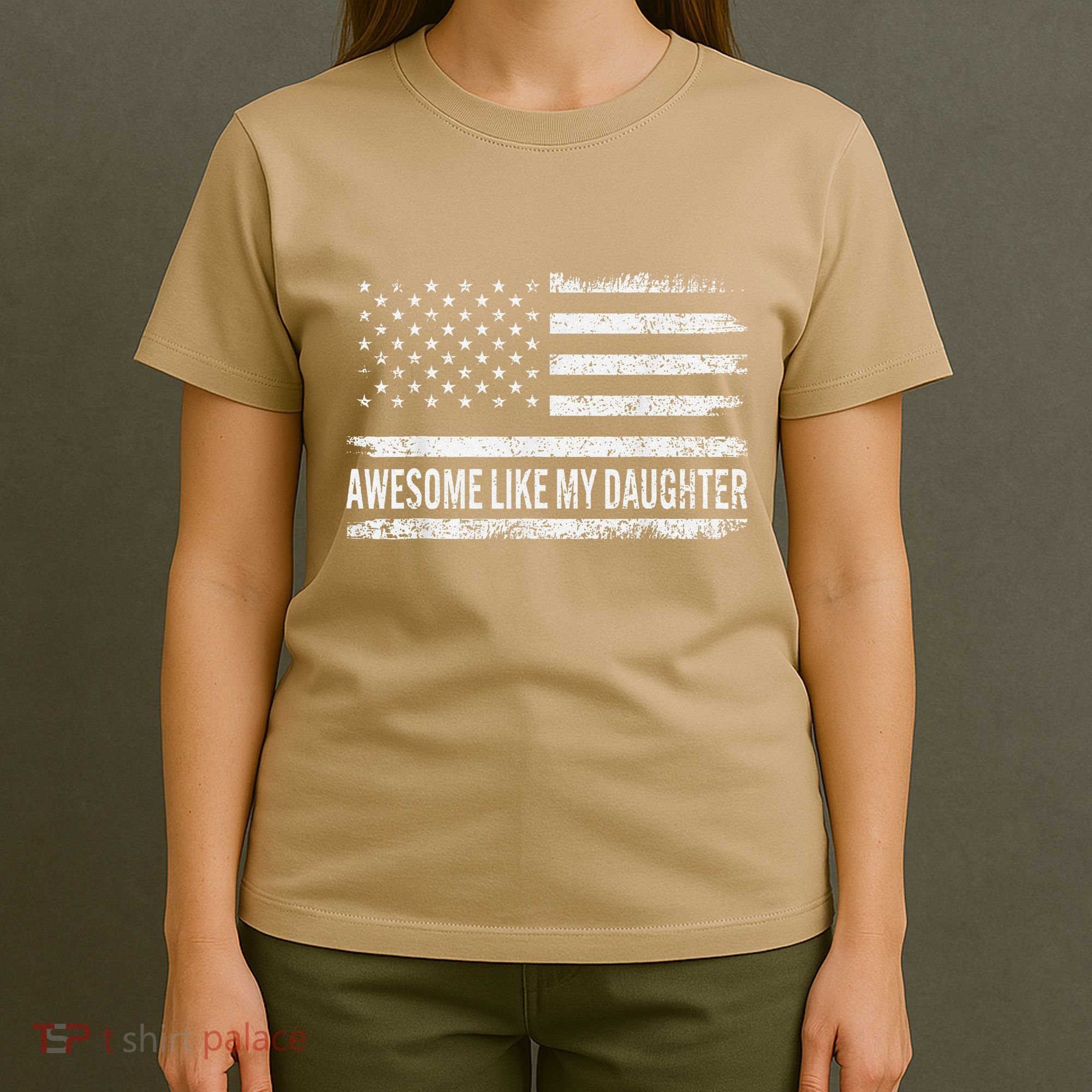 Awesome Like My Daughter Retro Man Funny Fathers Day Dad T-Shirt