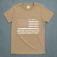 Awesome Like My Daughter Retro Man Funny Fathers Day Dad T-Shirt thumb 5