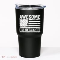 Awesome Like My Daughter Funny Fathers Day Daddy Daughter Tumbler thumb 0