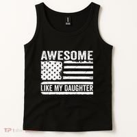 Awesome Like My Daughter Funny Fathers Day Daddy Daughter Tank Top thumb 2