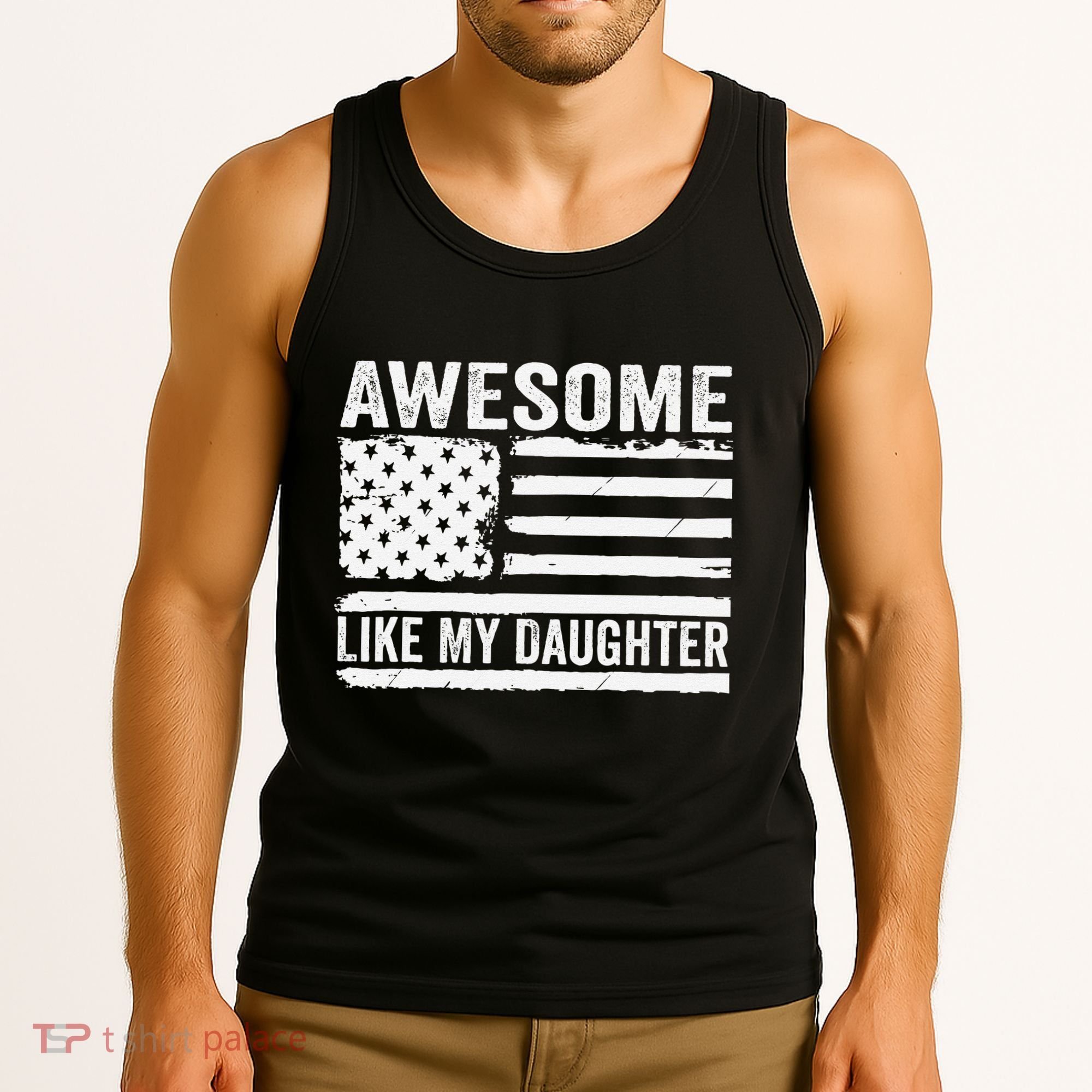 Awesome Like My Daughter Funny Fathers Day Daddy Daughter Tank Top