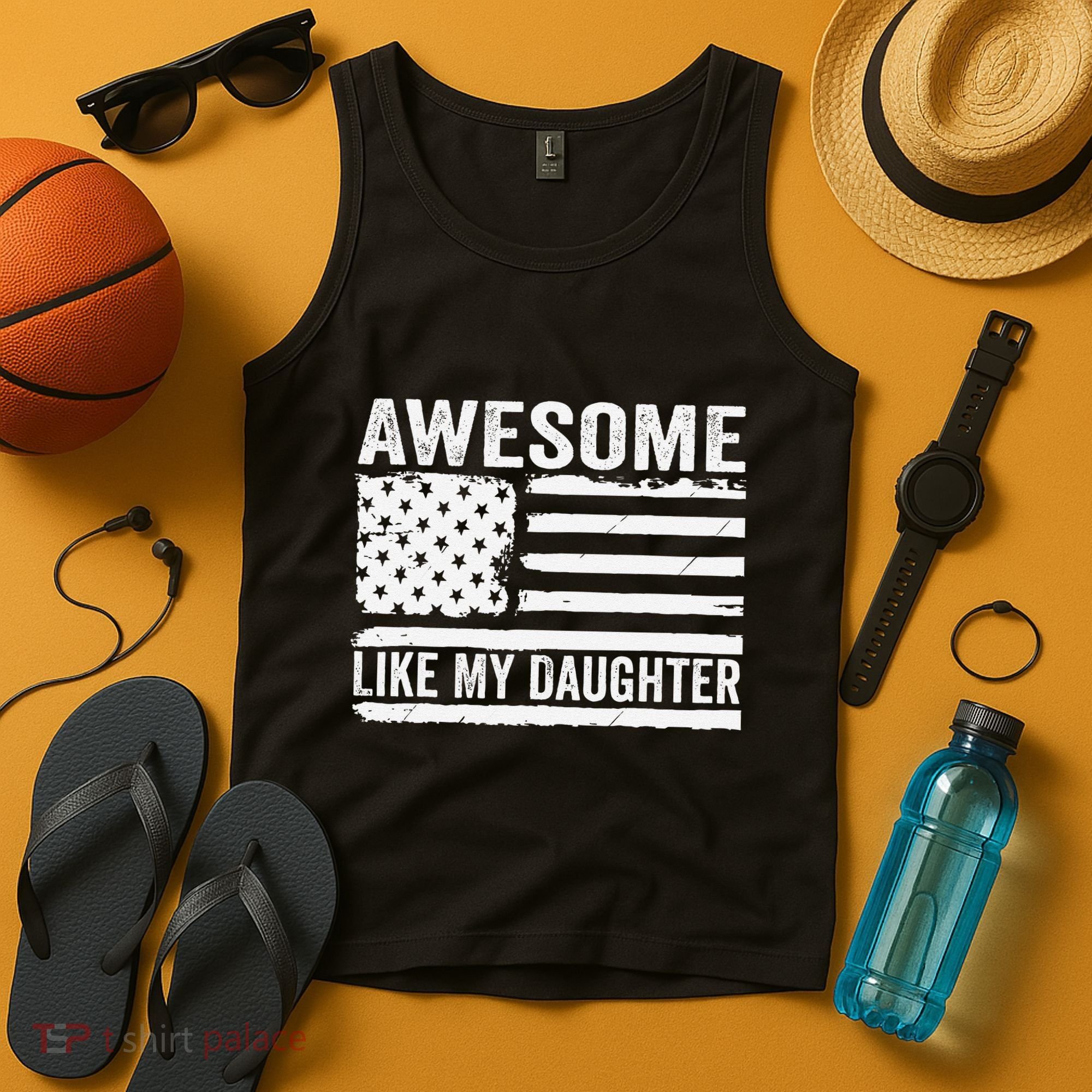 Awesome Like My Daughter Funny Fathers Day Daddy Daughter Tank Top
