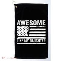 Awesome Like My Daughter Funny Fathers Day Daddy Daughter Golf Towel thumb 0