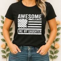 Awesome Like My Daughter Funny Fathers Day Daddy Daughter Women's T-Shirt thumb 2
