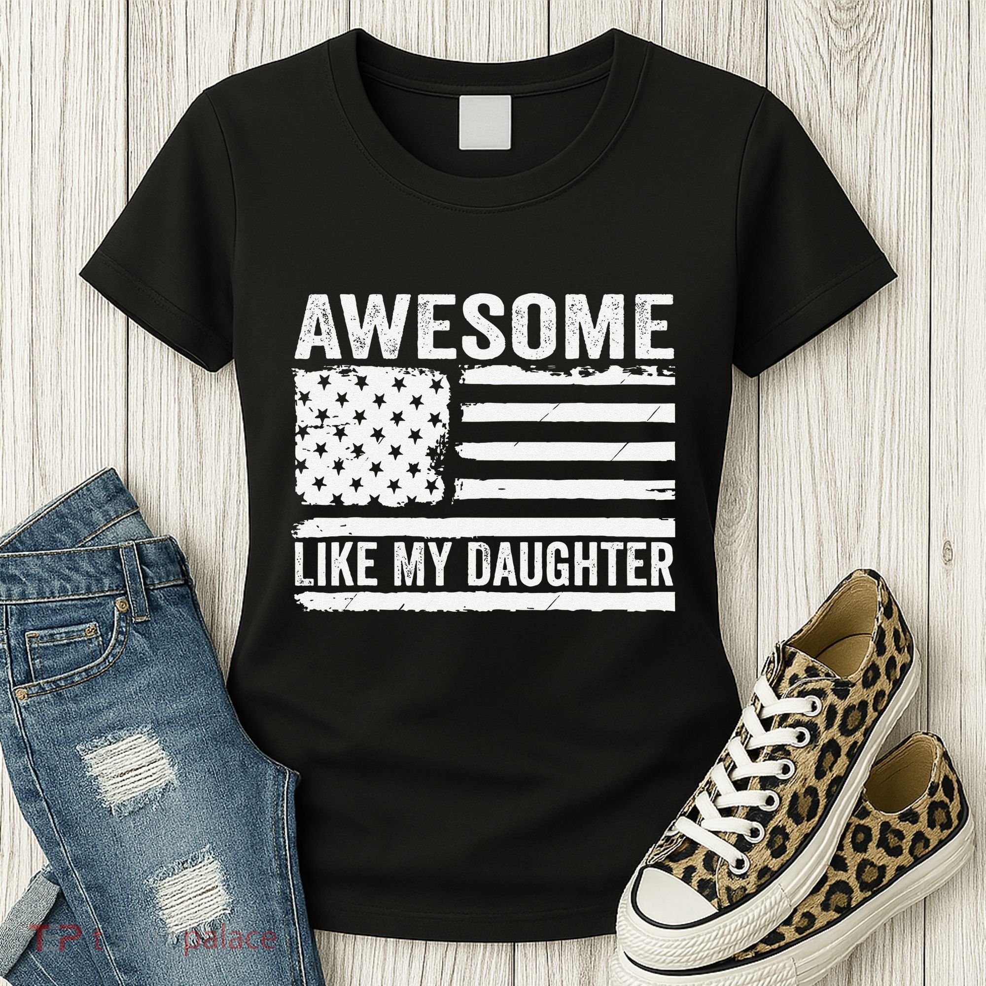 Awesome Like My Daughter Funny Fathers Day Daddy Daughter Women's T-Shirt