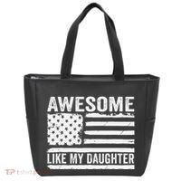 Awesome Like My Daughter Funny Fathers Day Daddy Daughter Tote Bag thumb 0