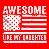Awesome Like My Daughter Funny Fathers Day Daddy Daughter Santa Hat thumb 1