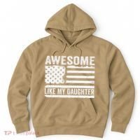 Awesome Like My Daughter Funny Fathers Day Daddy Daughter Hoodie thumb 0