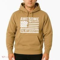 Awesome Like My Daughter Funny Fathers Day Daddy Daughter Hoodie thumb 2
