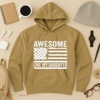 Awesome Like My Daughter Funny Fathers Day Daddy Daughter Hoodie thumb 3
