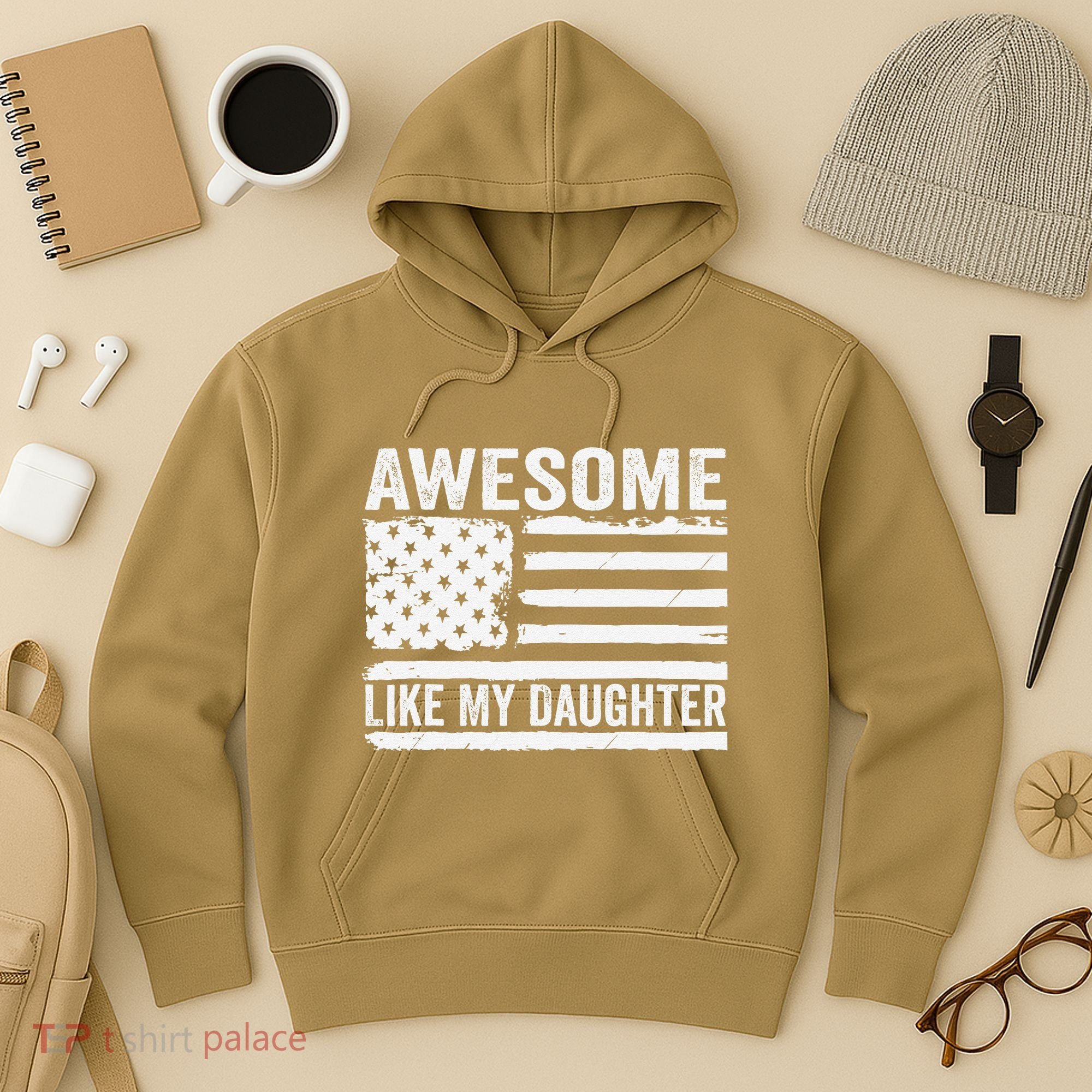 Awesome Like My Daughter Funny Fathers Day Daddy Daughter Hoodie