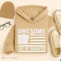 Awesome Like My Daughter Funny Fathers Day Daddy Daughter Hoodie thumb 4