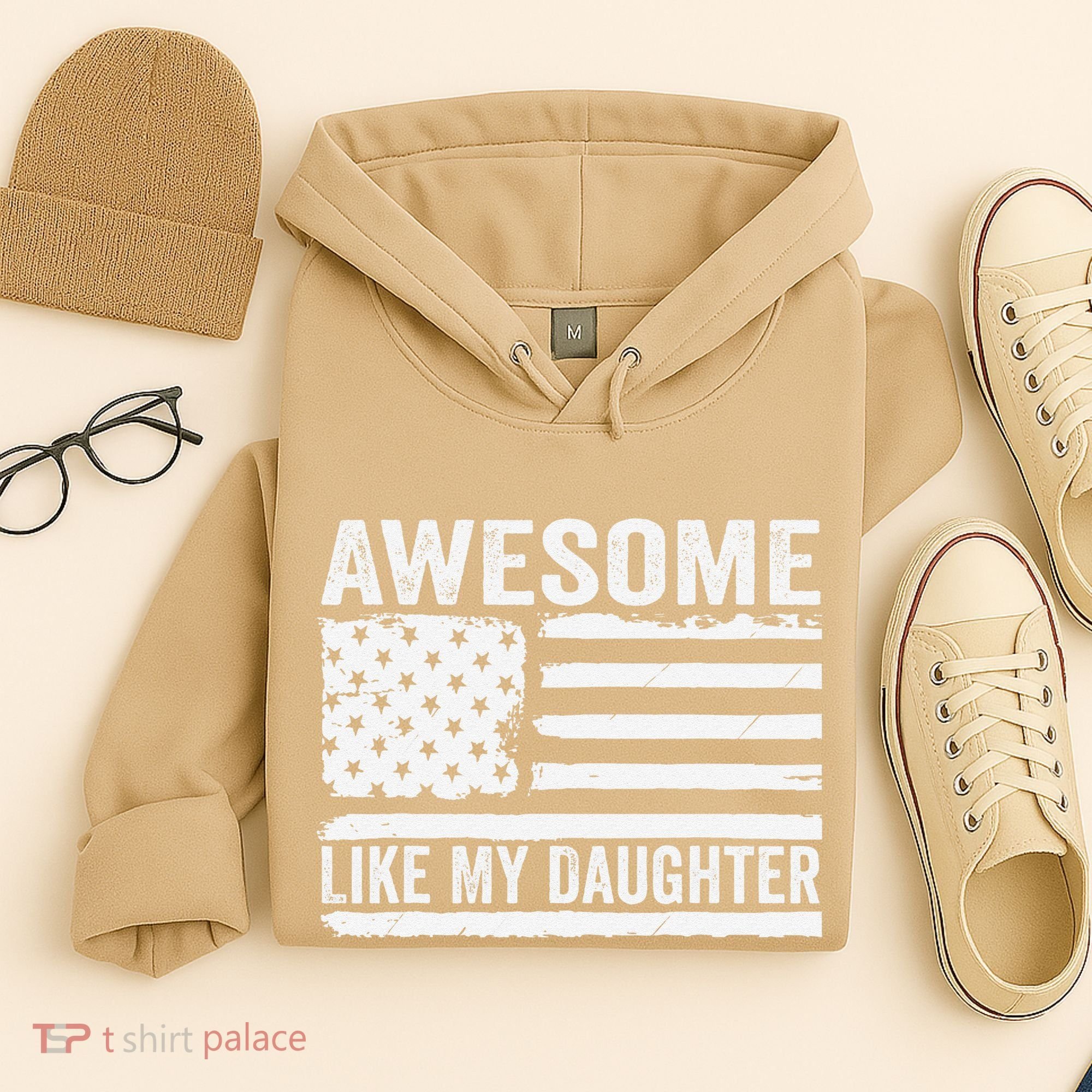 Awesome Like My Daughter Funny Fathers Day Daddy Daughter Hoodie