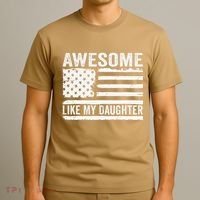 Awesome Like My Daughter Funny Fathers Day Daddy Daughter T-Shirt thumb 3