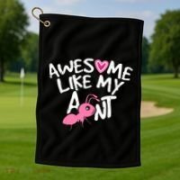 Awesome Like My Aunt Funny Niece And Nephew Gift Golf Towel thumb 1