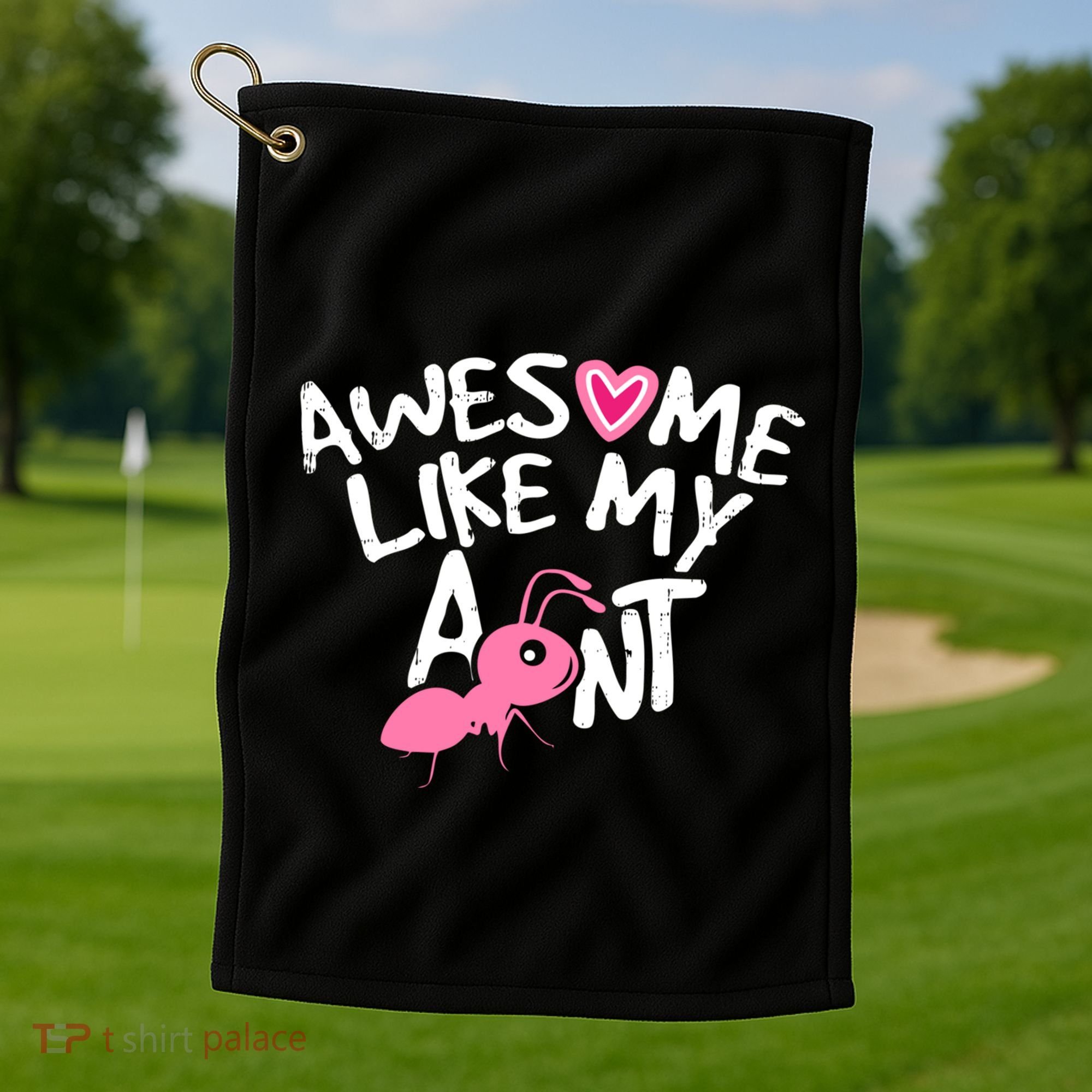Awesome Like My Aunt Funny Niece And Nephew Gift Golf Towel