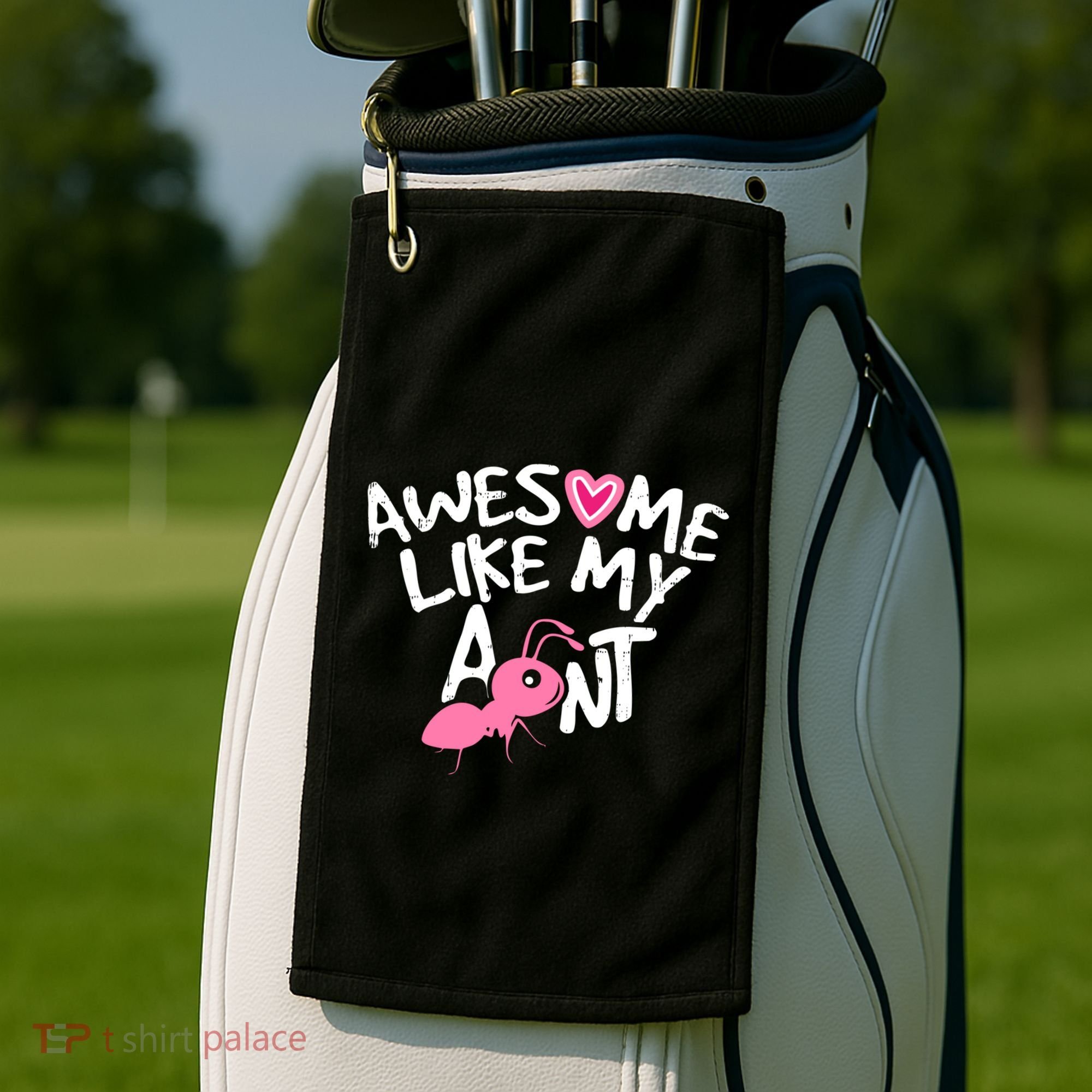 Awesome Like My Aunt Funny Niece And Nephew Gift Golf Towel