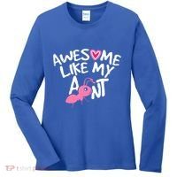 Awesome Like My Aunt Funny Niece And Nephew Gift Women's Long Sleeve Shirt thumb 0