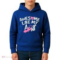 Awesome Like My Aunt Funny Niece And Nephew Gift Kids Hoodie thumb 4